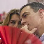 Pedro Sánchez y Susana Díaz durante un mitin del 10-N