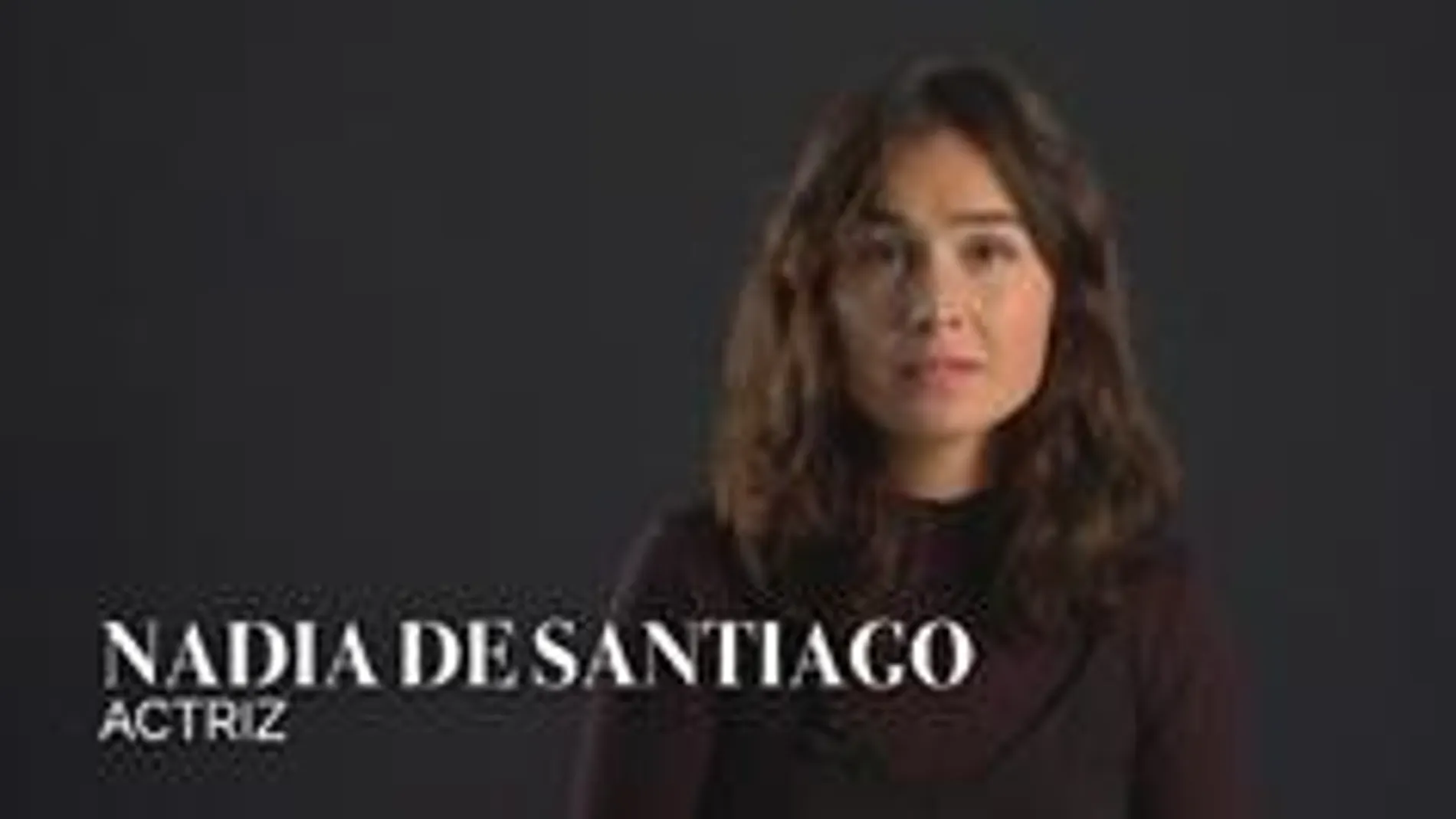 La actriz Nadia de Santiago en uno de los vídeos para la campaña "Si te pasa a ti nos pasa a todos"