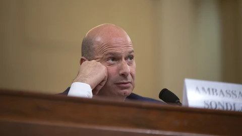 Gordon Sondland la semana pasada en la Cámara de Representantes en Washington