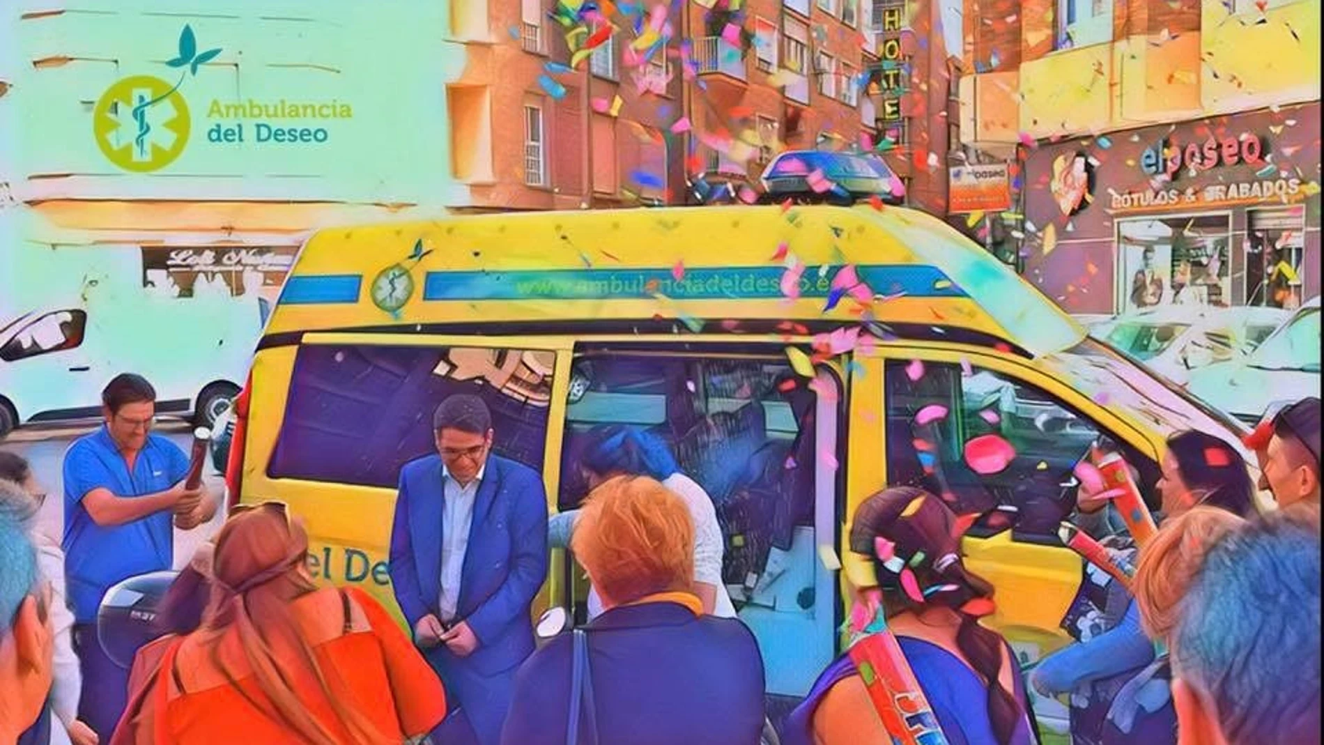 Ofician una boda en una ambulancia en Cartagena para cumplir el último deseo del padrino, el padre del novio