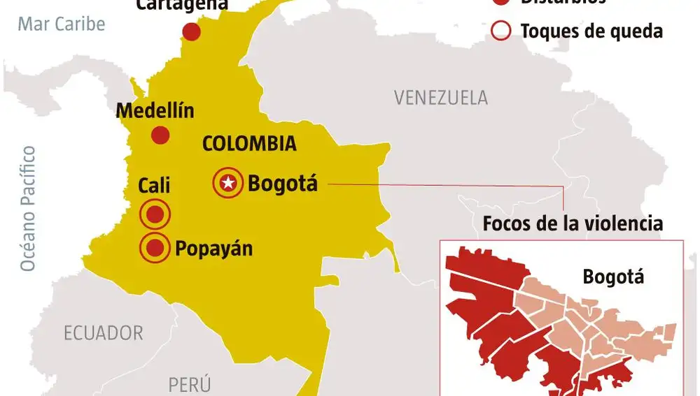 Disturbios en Colombia