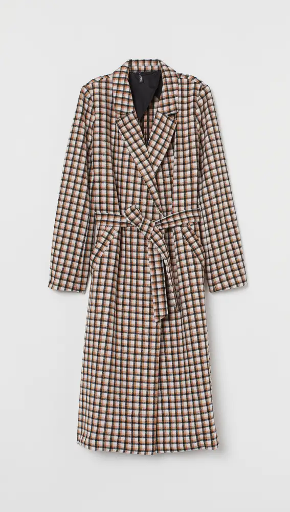 Abrigo de cuadros de H&M