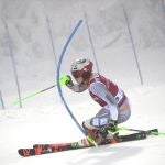 El noruego Henrik Kristoffersen durante la carrera de slalom masculino de la Copa del Mundo de Esquí Alpino FIS celebrado en Levi (FInlandia)24/11/2019 ONLY FOR USE IN SPAIN