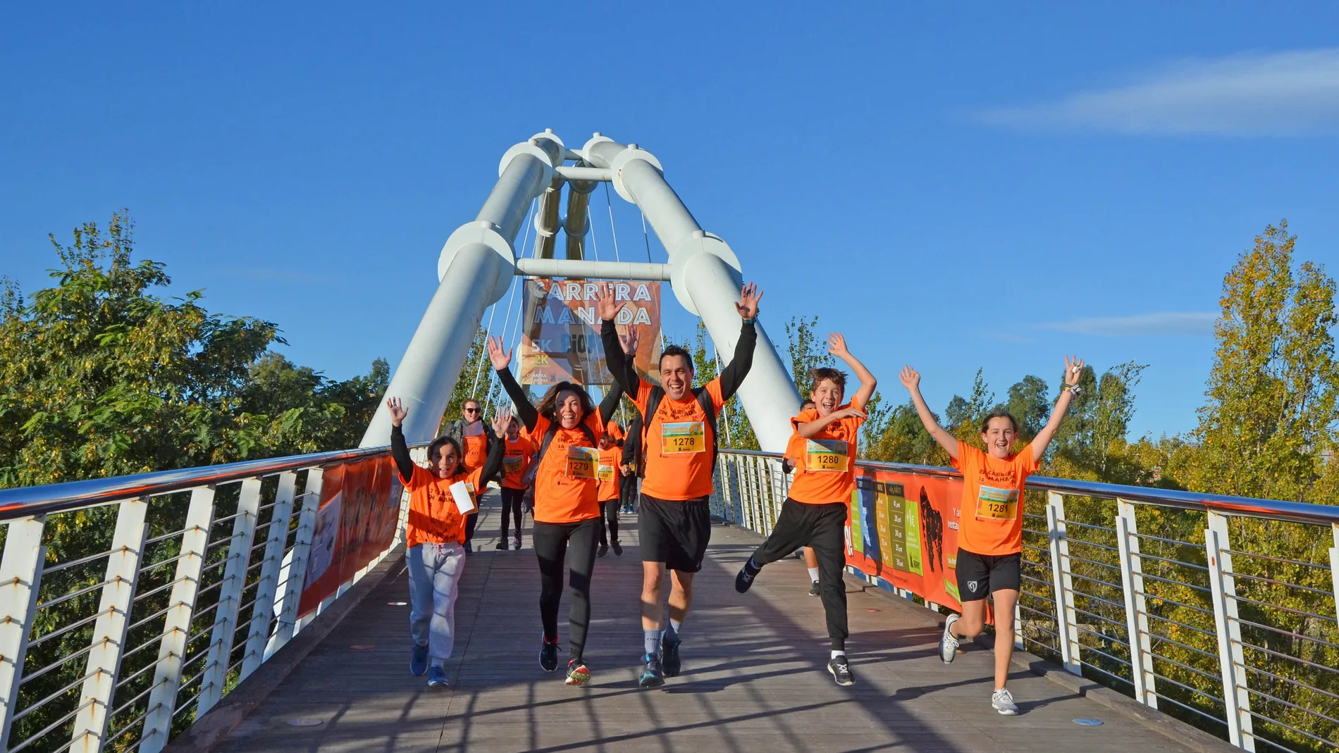 Algunos de los participantes ayer en la carrera