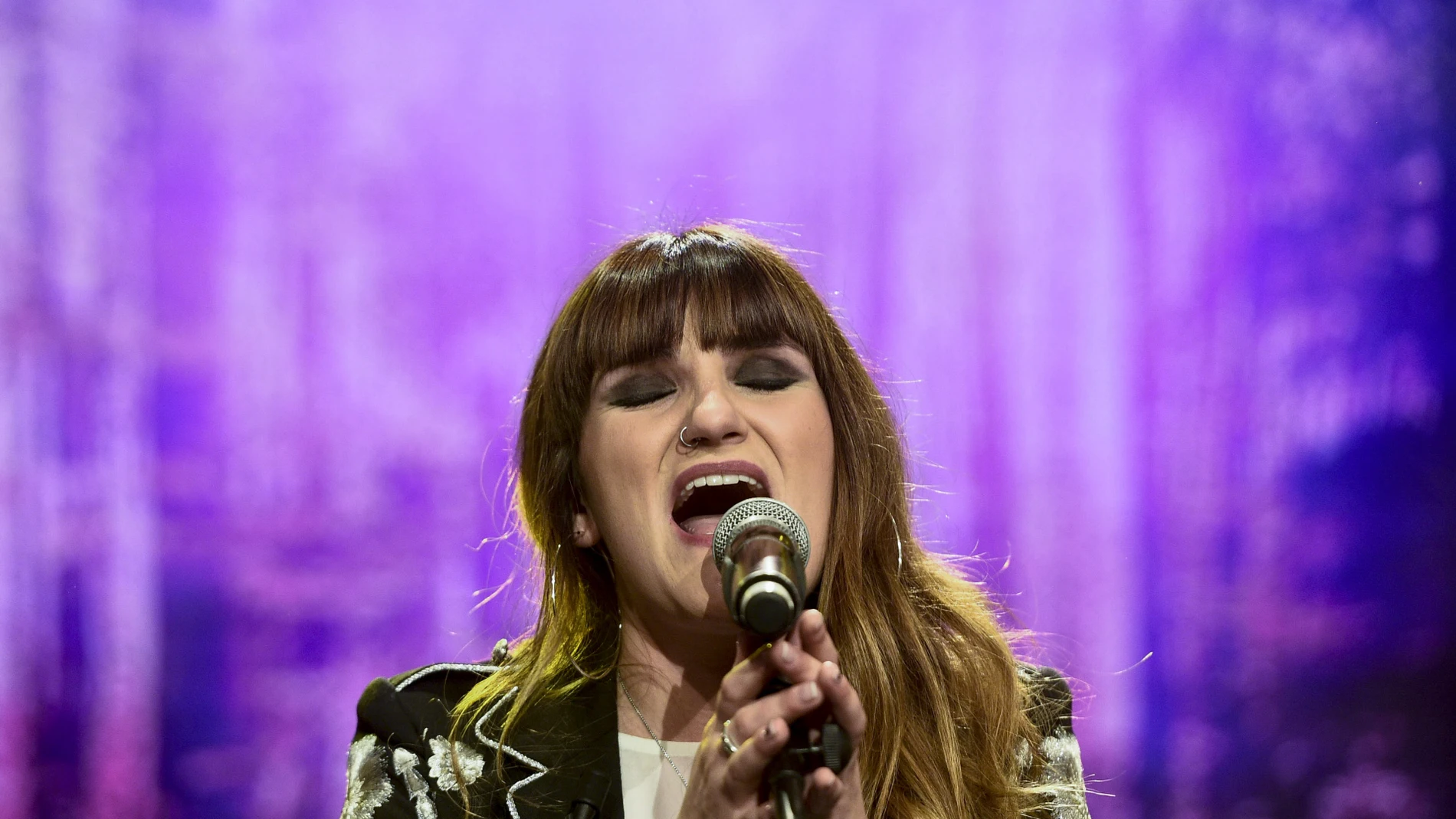 La cantante Rozalen durante el programa "El Hormiguero" en Madrid