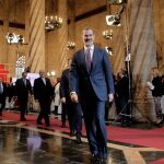 El Rey Felipe VI tras entregar, en la Lonja de Valencia, los Premios Jaime I en el año 2019