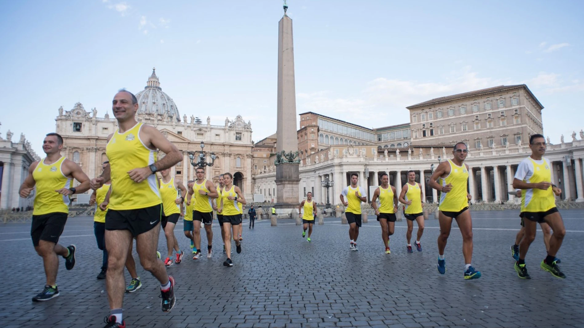 Los "atletas del Papa" entrenando en el Vaticano