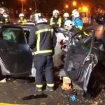 Seis jóvenes heridos al chocar un coche contra un árbol en Alcalá de Henares