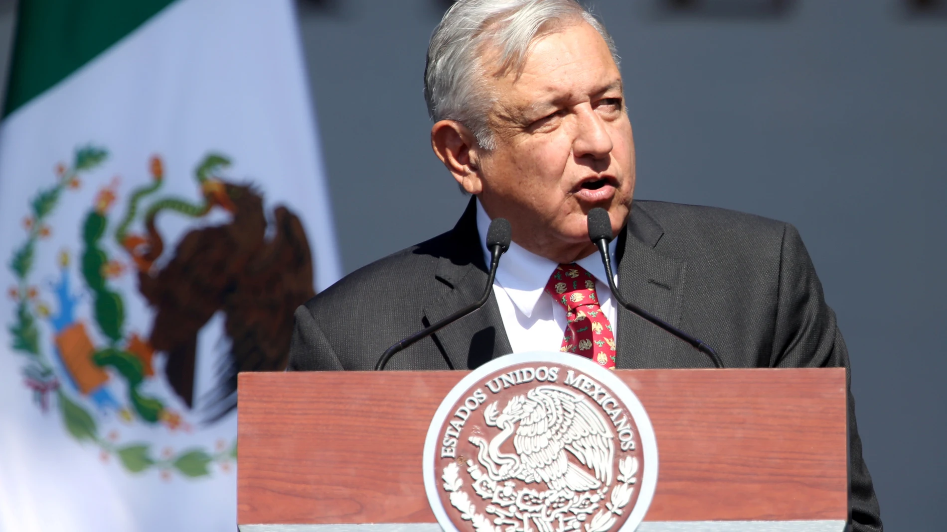 Mexican President Andres Manuel Lopez Obrador celebrates the anniversary of his first year in office