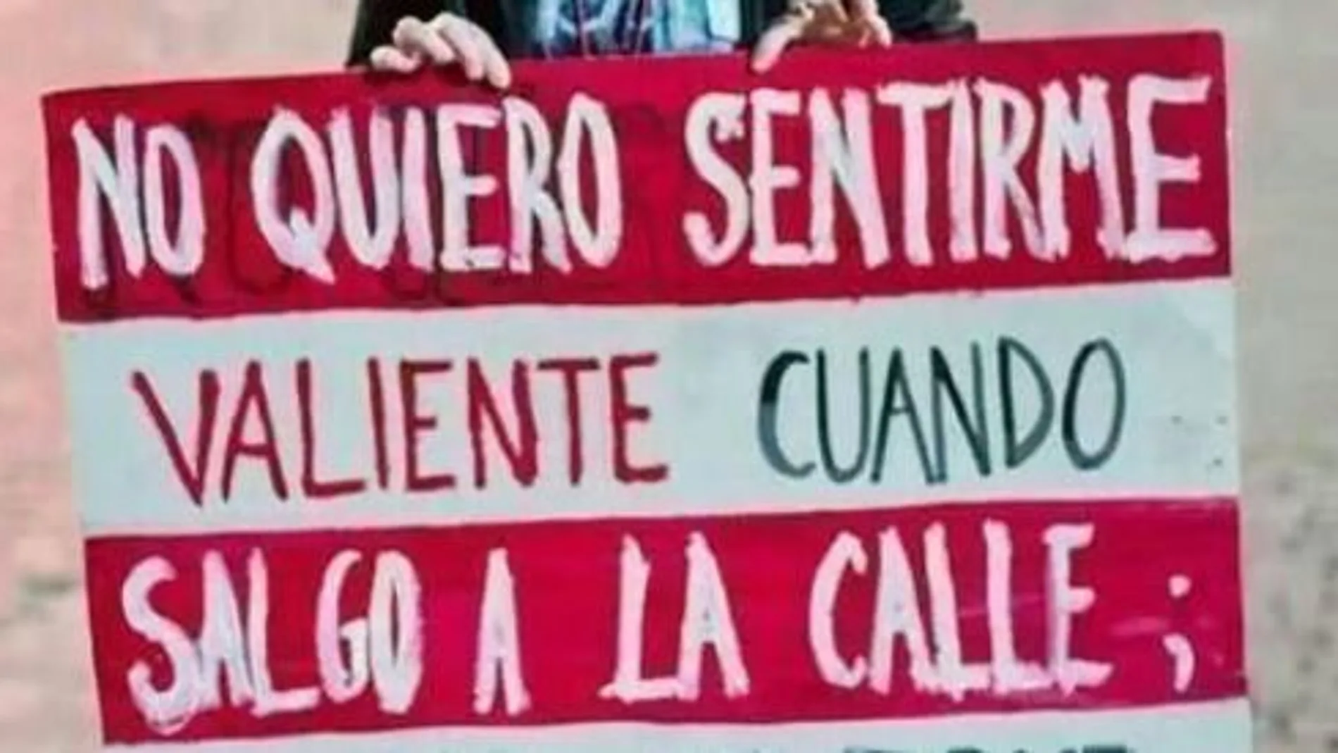 Pancarta en una manifestación contra la violencia de genero