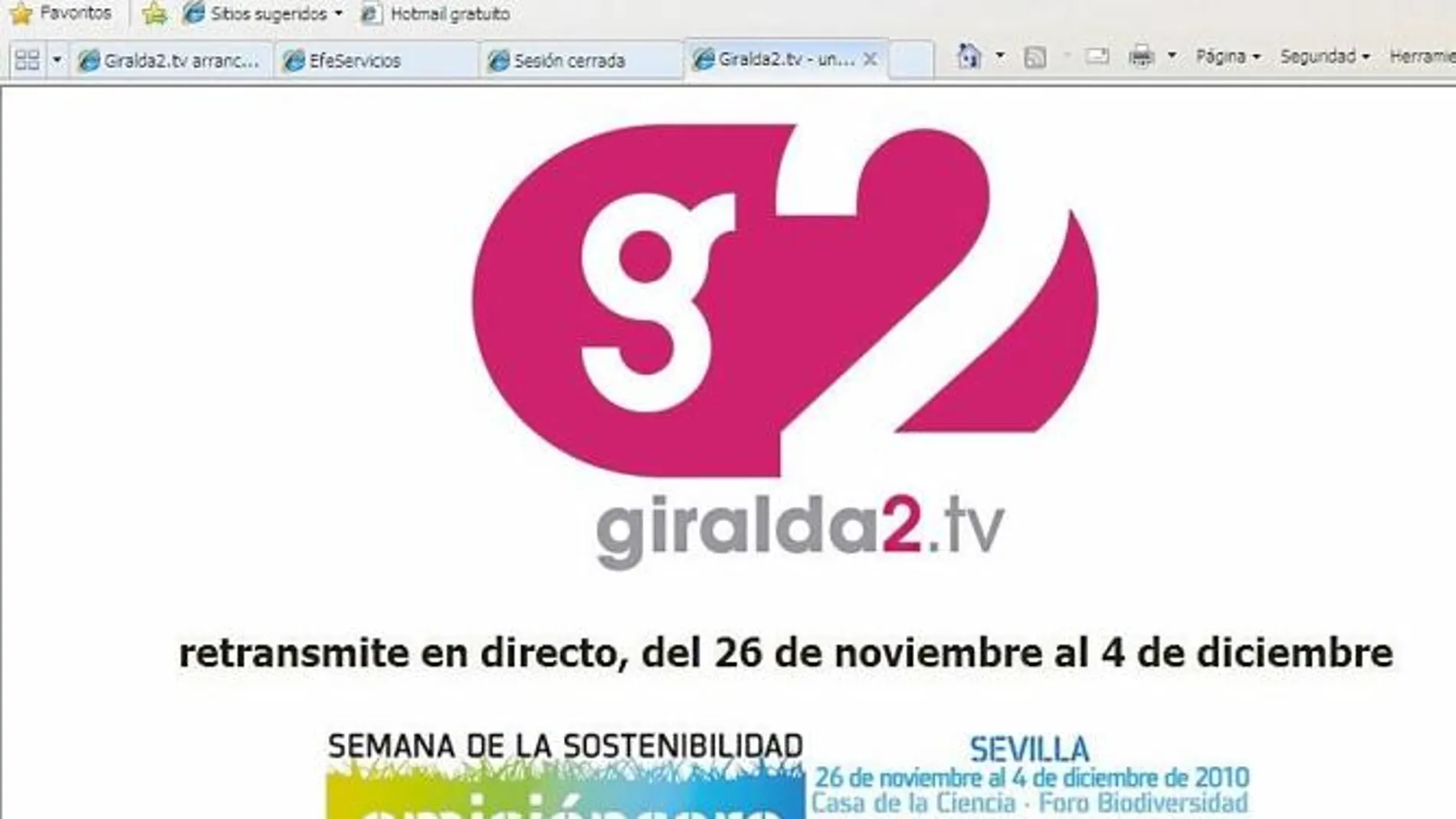 Apagón en Internet de la televisión municipal de Sevilla para ahorrar costes