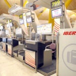 Mostrador Iberia en Barajas