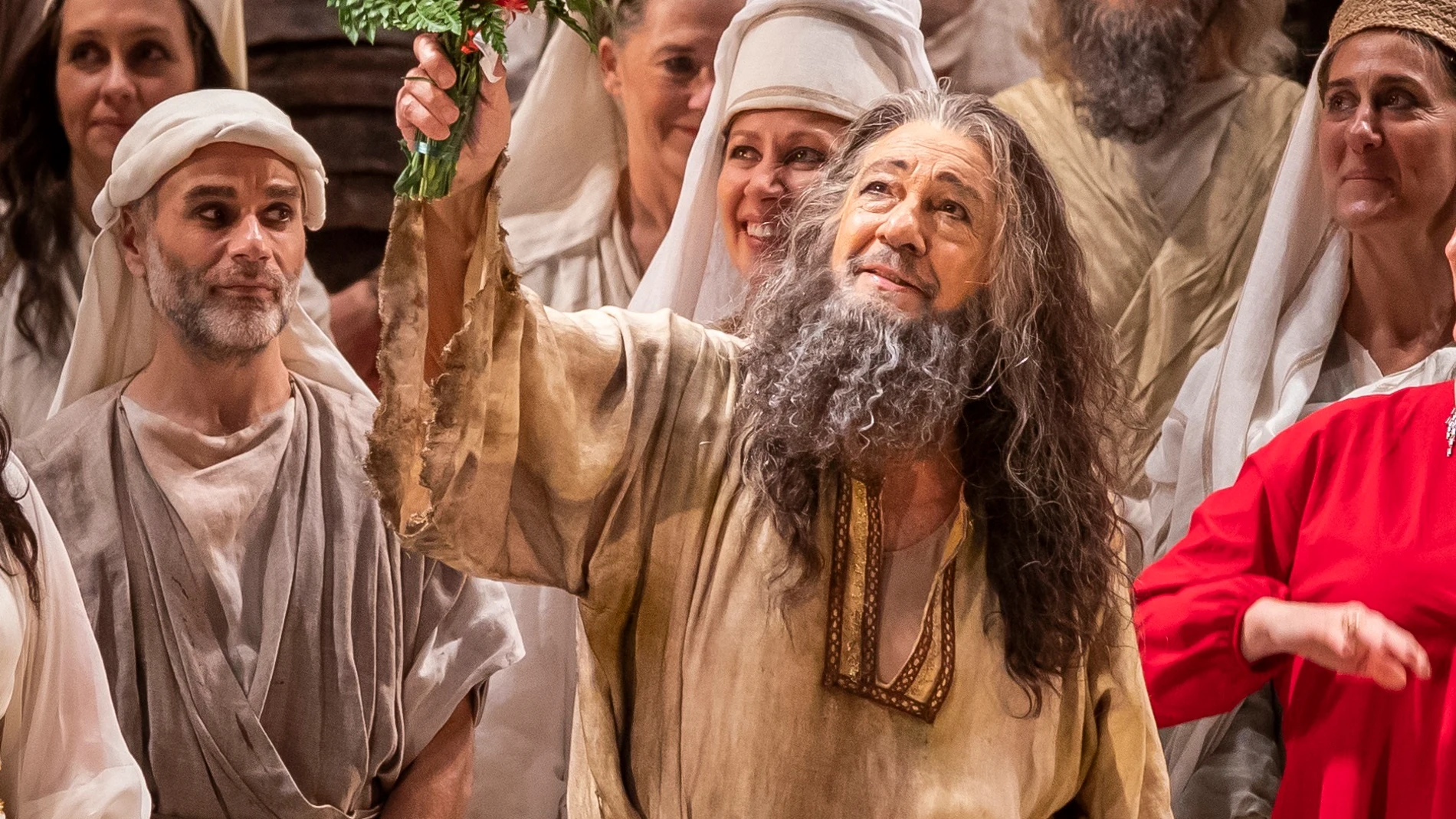Plácido Domingo en la obra 'Nabucco' en Palau de les Arts de Valencia el año pasado