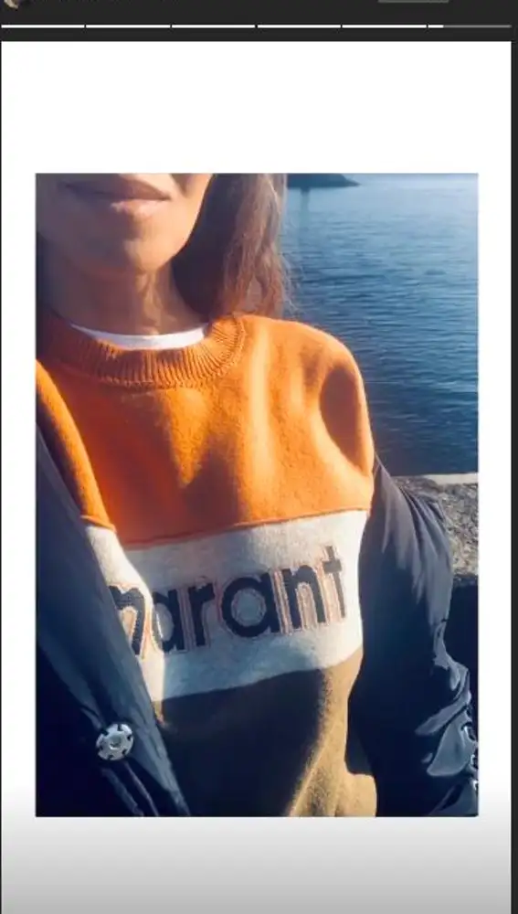 Sara Carbonero con jersey de Isabel Marant