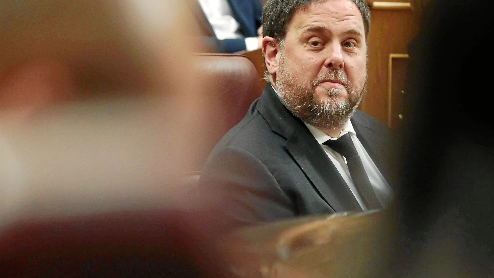 Oriol Junqueras estuvo en la sesión de constitución de las Cortes de la pasada legislatura al recibir un permiso para recoger su acta de diputado