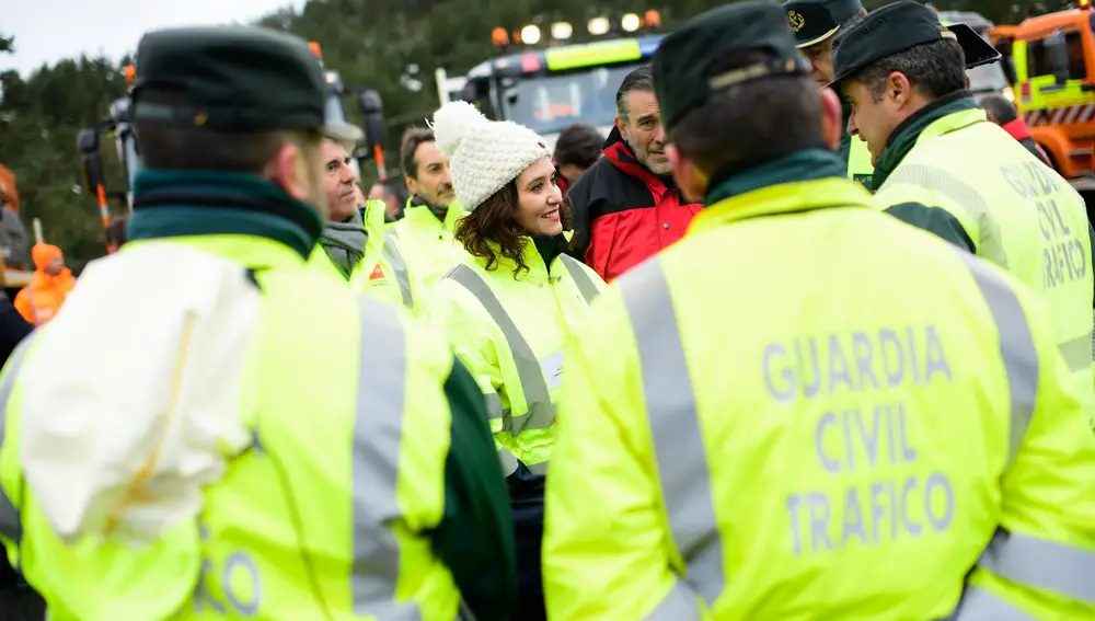 Isabel Díaz Ayuso supervisa el Plan de Inclemencias Invernales de la Comunidad de Madrid