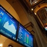 Vista del principal indicador de la Bolsa de Madrid, el IBEX 35