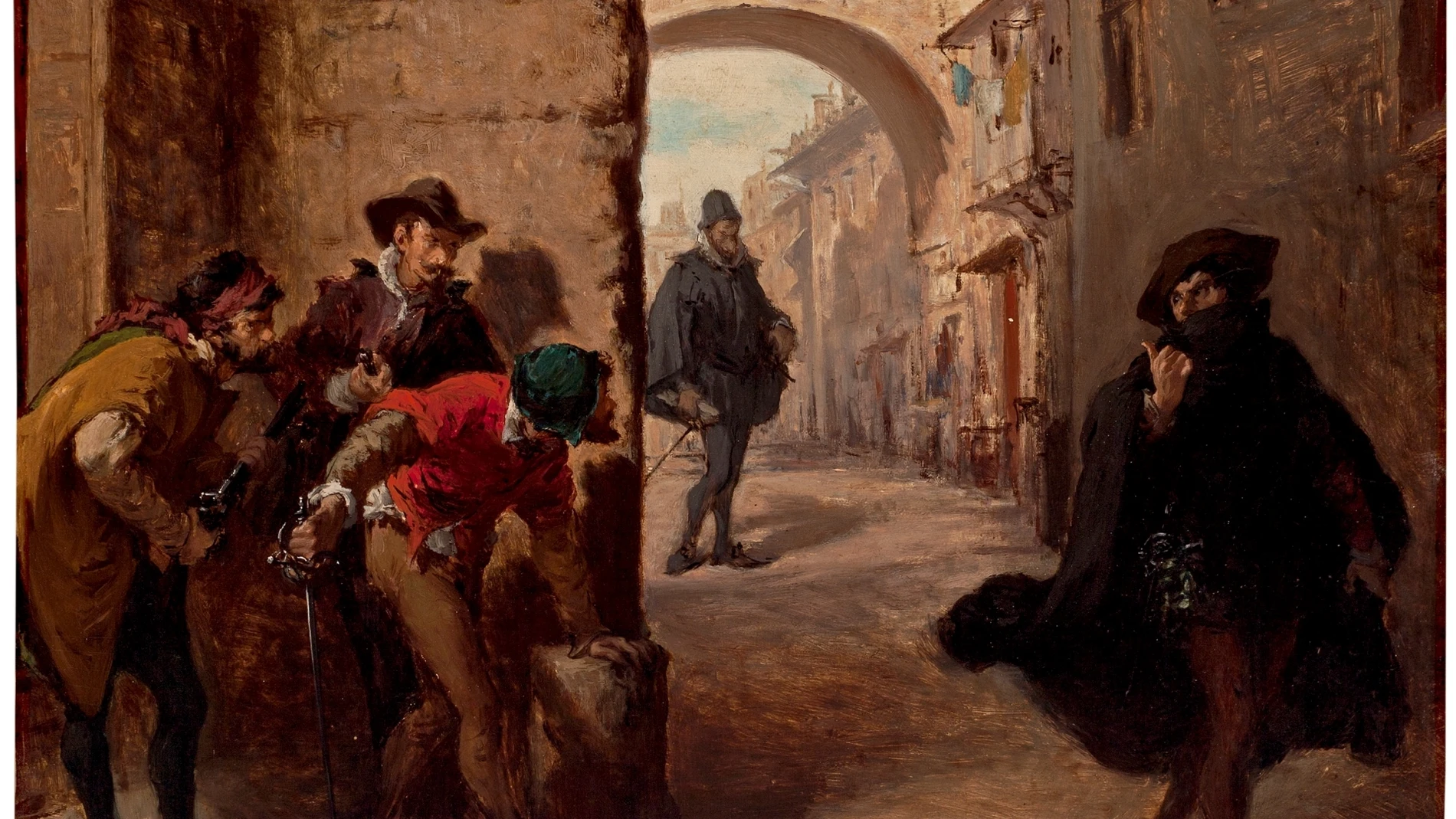 «Muerte de Juan Escobedo» (1879) Un lienzo de Vicente Vallés que guarda el Museo del Prado
