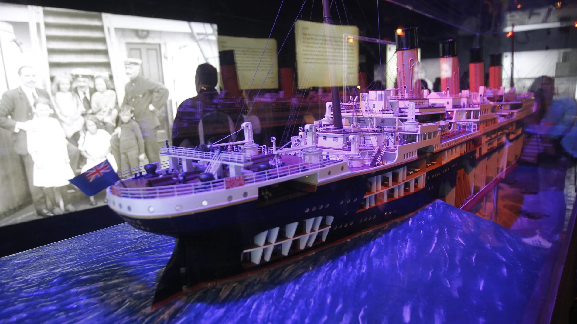 Recreación del Titanic que se puede ver en «Titanic Exhibition»