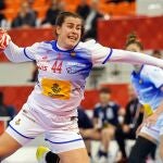 La pivote Ainhoa Hernández fue la jugadora más destacada de España ante Japón / Efe