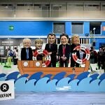Performance organizada por Oxfam Intermondurante la jornada de este martes de la XXV Cumbre de la Convención de Cambio Climático de Naciones Unidas (COP25) que se celebra en Madrid bajo el lema "Tiempo de actuar".