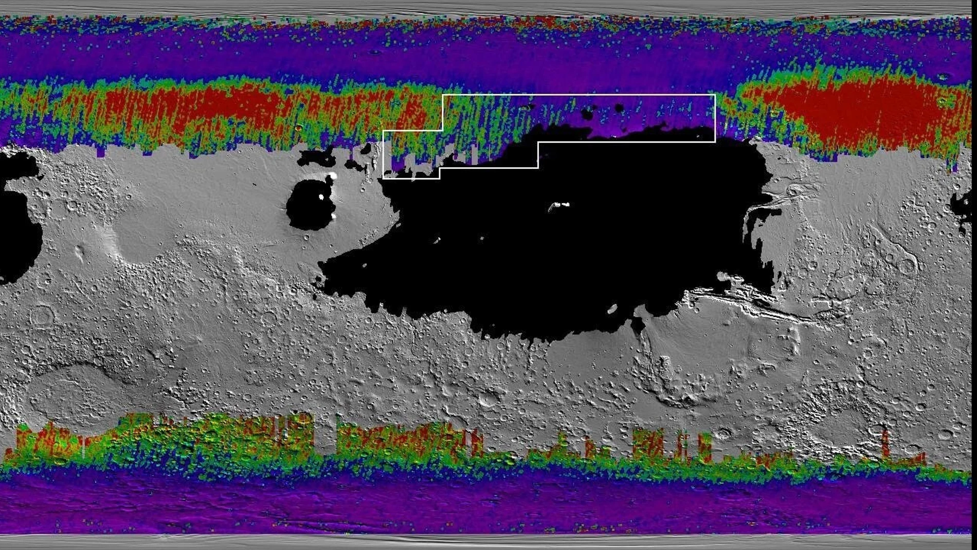 La NASA edita un mapa de agua disponible a golpe de pala en Marte