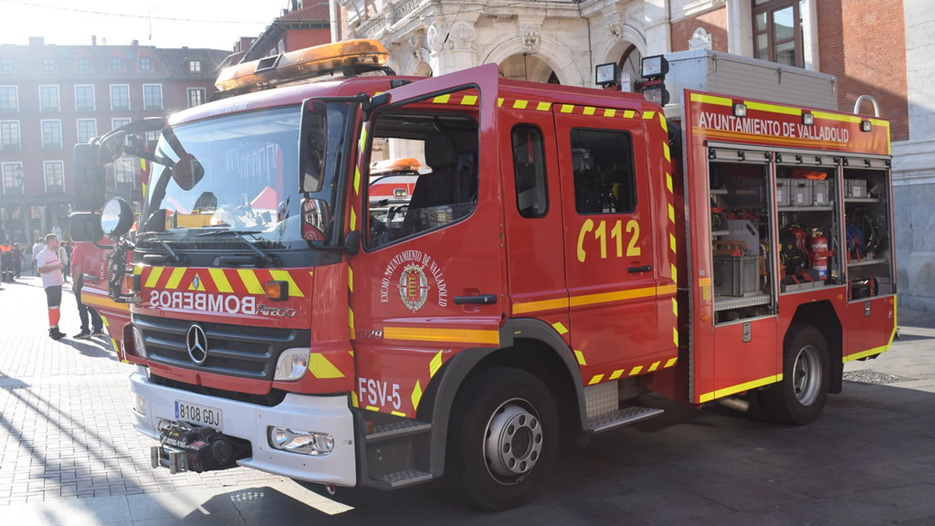 Bomberos de Valladolid que acudieron a la vivienda de la anciana