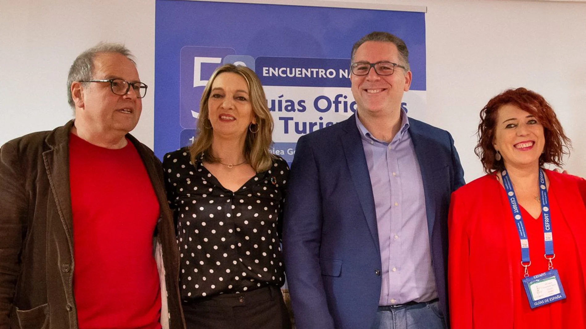 El concejal de tursimo, Christoph Strieder; la directora general de Turismo, Estrella Torrecilla; el diputado responsable del Patronato Provincial de Turismo, Jesús María Prada; la presidenta de CEFAPIT, Almudena Cencerrado