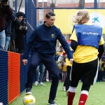 Fernando Torres, durante el acto de la Fundación Johan Cruyff