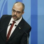 GRAFCAT8869. BARCELONA, 13/12/2019.- El conseller de Interior de la Generalitat, Miquel Buch, durante la rueda de prensa que ha ofrecido este viernes en la que informó que los Mossos d'Esquadra han diseñado un dispositivo con 3.000 efectivos, incluyendo seguridad privada, para el clásico entre el FC Barcelona y el Real Madrid del 18 de diciembre, en que el "peor escenario" sería la invasión del campo por parte de Tsunami Democràtic, una "situación extrema" en el escenario de protestas anunciadas por la plataforma anónima para ese día. EFE/Andreu Dalmau