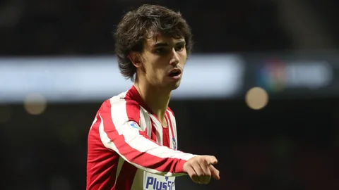 El delantero portugués del Atlético de Madrid, Joao Felix, durante el partido ante Osasuna, de LaLiga Santander que se disputa este sábado en el estadio Wanda Metropolitano.