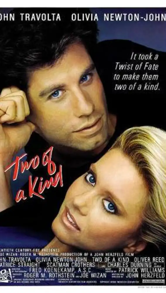 Cartel promocional de la comedia romántica protagonizada por Travolta y Newton-John