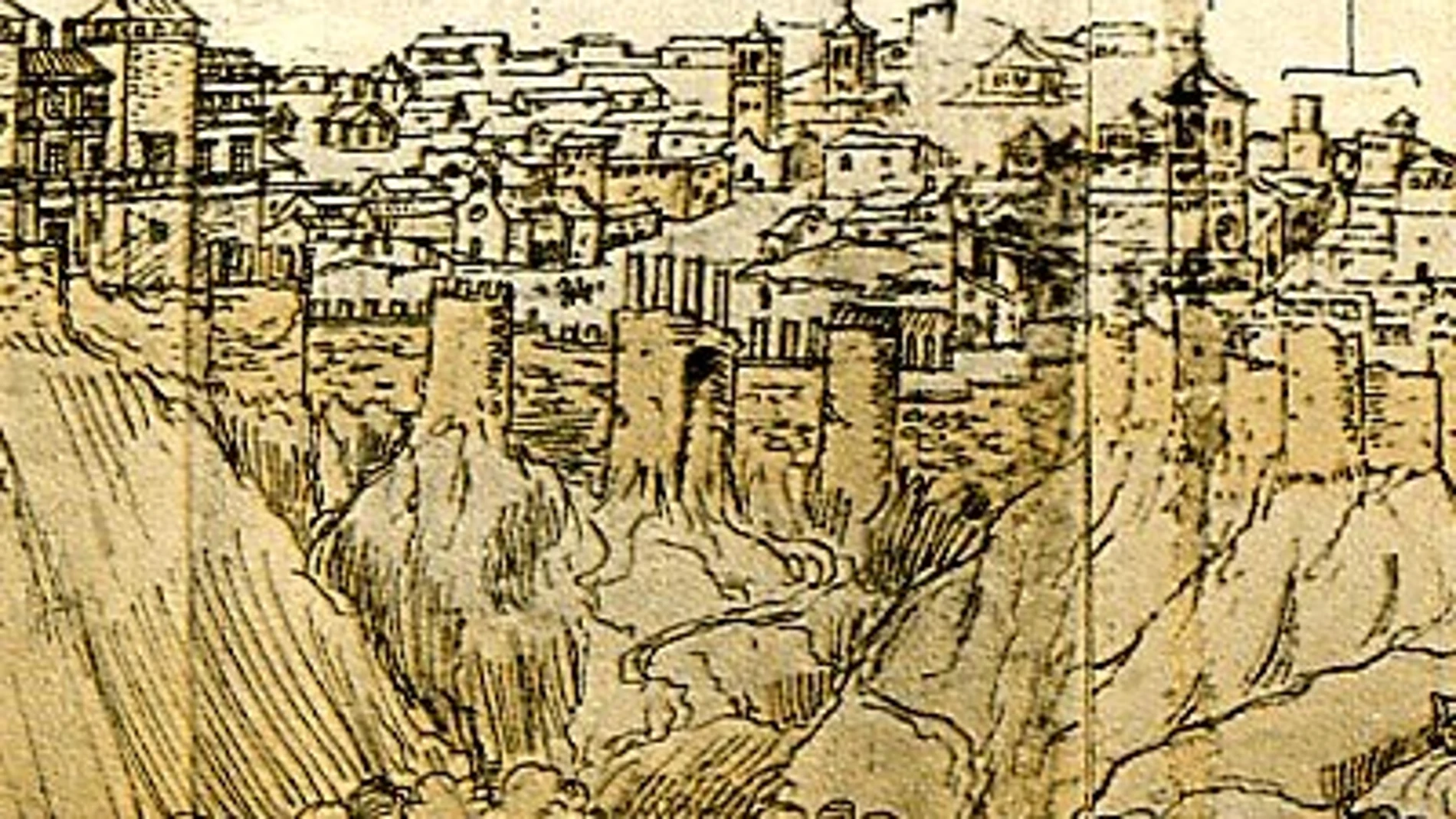 Dibujo de cómo era el Madrid del siglo XII, cuando se convirtió en Villa