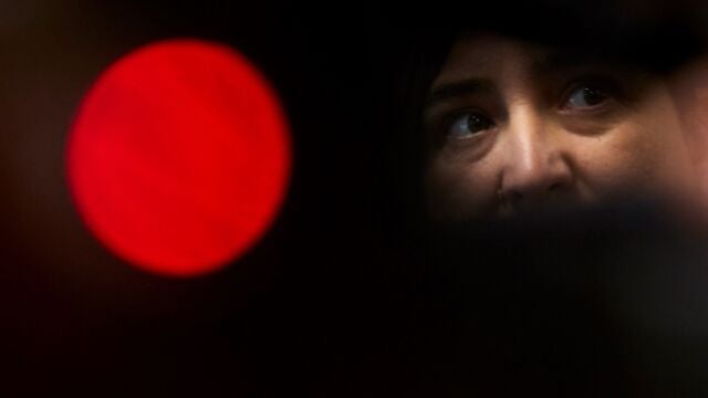 La alcaldesa de Barcelona, Ada Colau, durante el primer Congreso Transición Energética y Ciudad, en el que se reúnen alcaldes y tenientes de alcalde se han reunido para abordar el papel de los municipios en las polÌticas de transición energética.