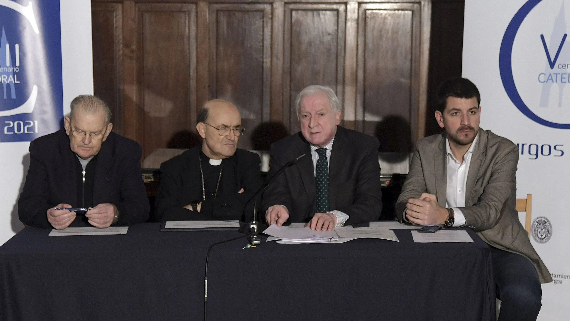Méndez Pozo presenta la programación de la Fundación del VIII Centenario de la Catedral para 2020 junto a Fidel Herráez y David Jurado, entre otros