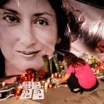 Homenaje a la periodista maltesa en el aniversario de su muerte, el pasado mes de octubre