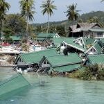 Imagen de las consecuencias del tsunami que arrasó Tailandia un 25 de diciembre