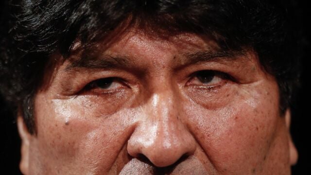 El ex presidente de Bolivia Evo Morales durante una rueda de prensa en Buenos Aires.