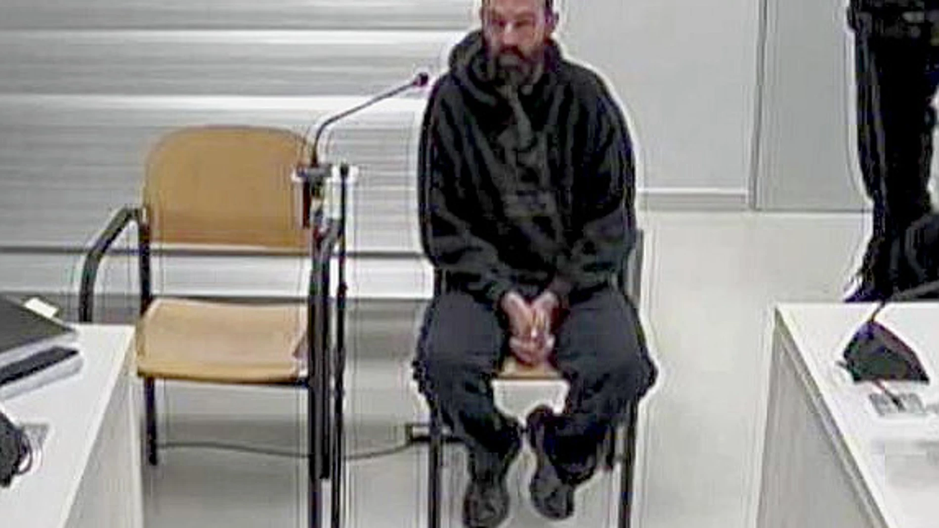 Uno de los integrantes de los CDR detenidos en la "operación Judas", durante su declaración ante el juez en la Audiencia Nacional.