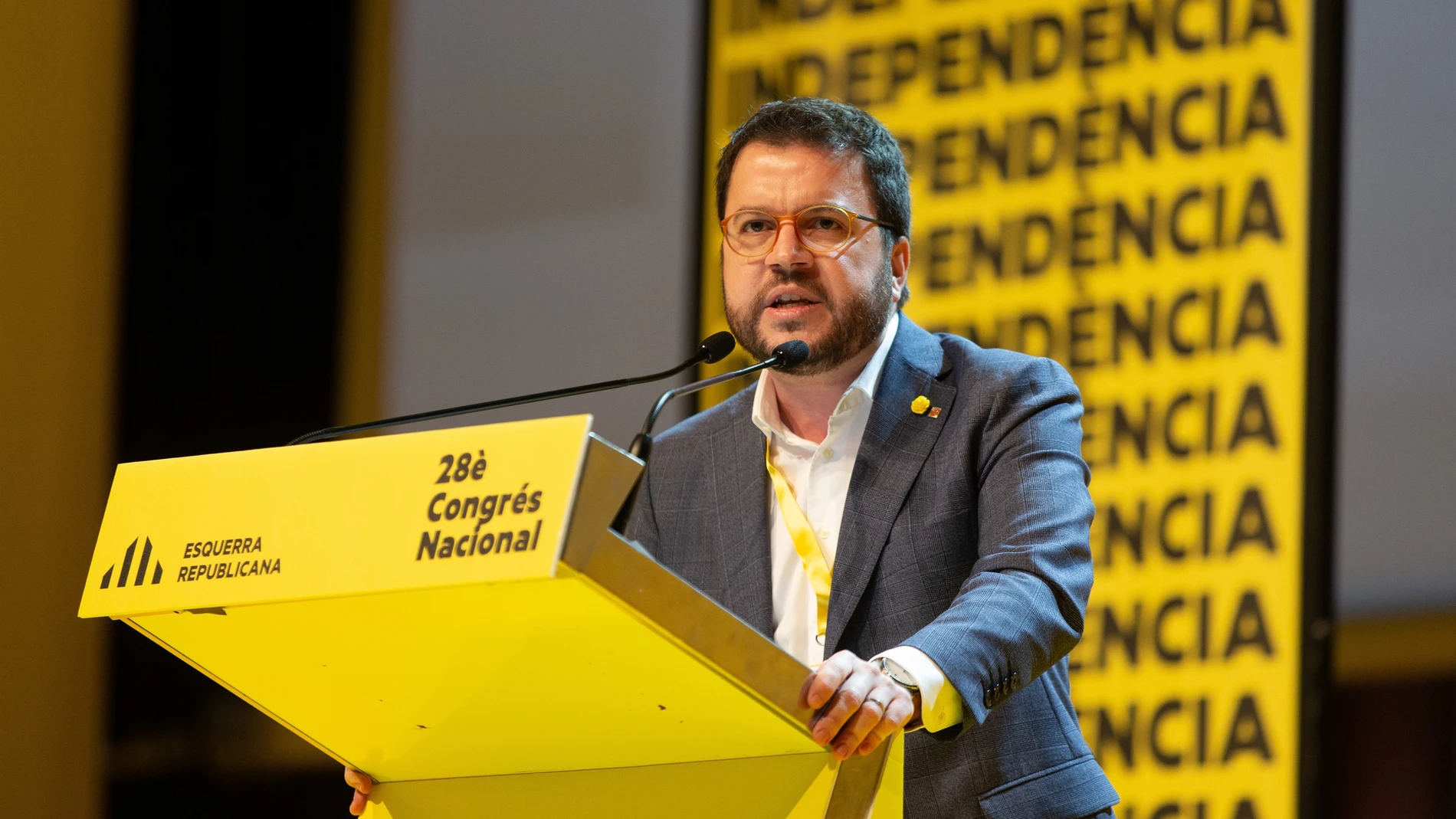 Intervención de Pere Aragonès en el Congrés Nacional d'ERC el 21 de diciembre de 2019DAVID ZORRAKINO - EUROPA PRESS21/12/2019