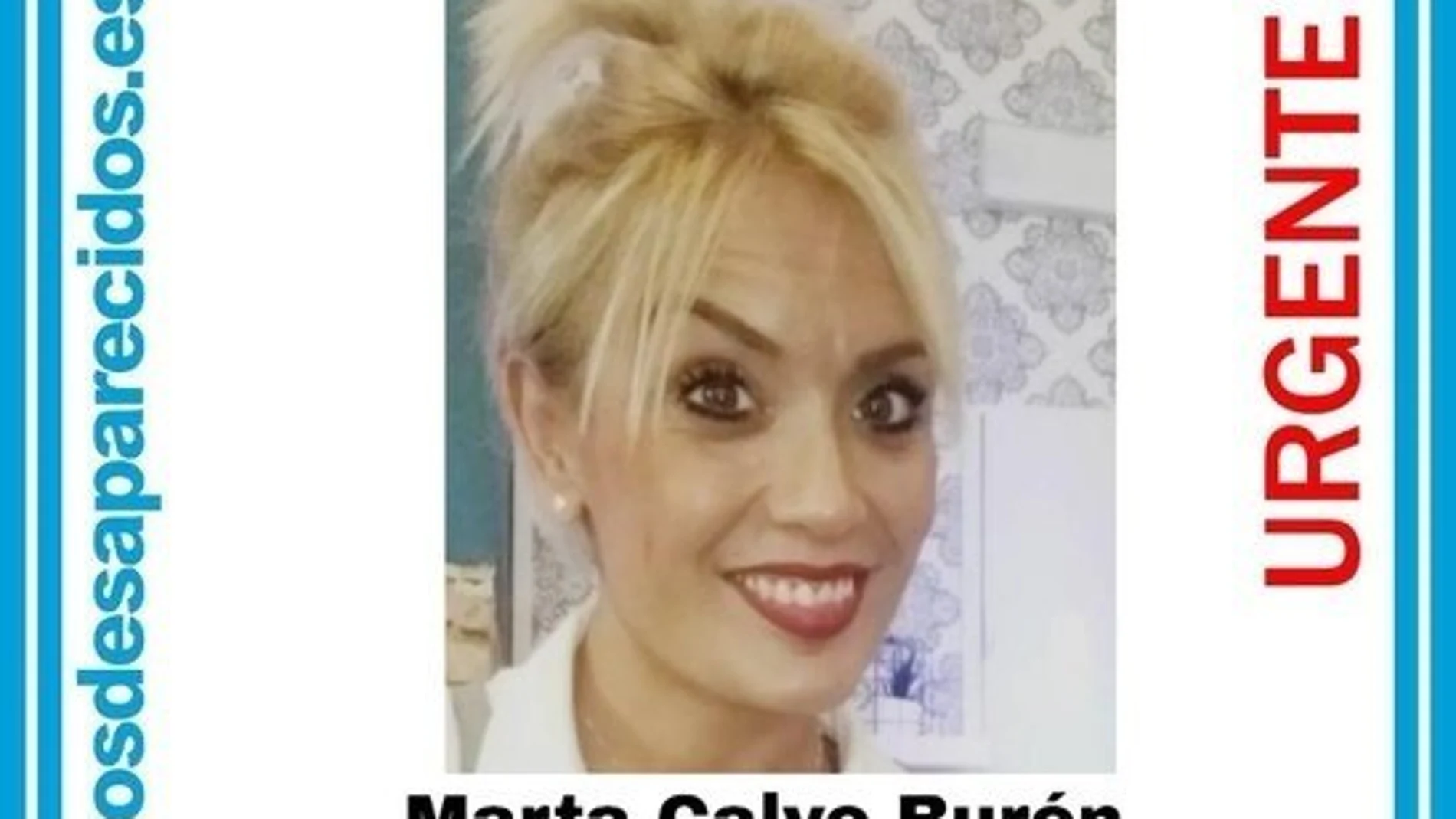 Cartel emitido tras la desaparición de Marta Calvo en noviembre de 2019