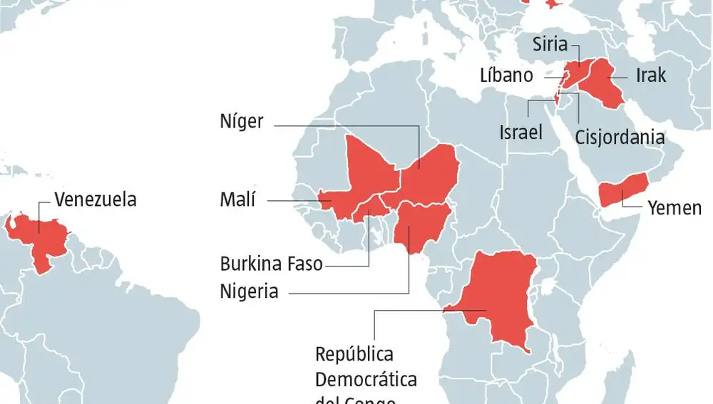 Países en conflicto