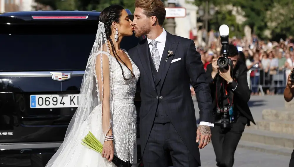 Pilar Rubio y Sergio Ramos recién casados - LEANDRO WASSAUL - Archivo
