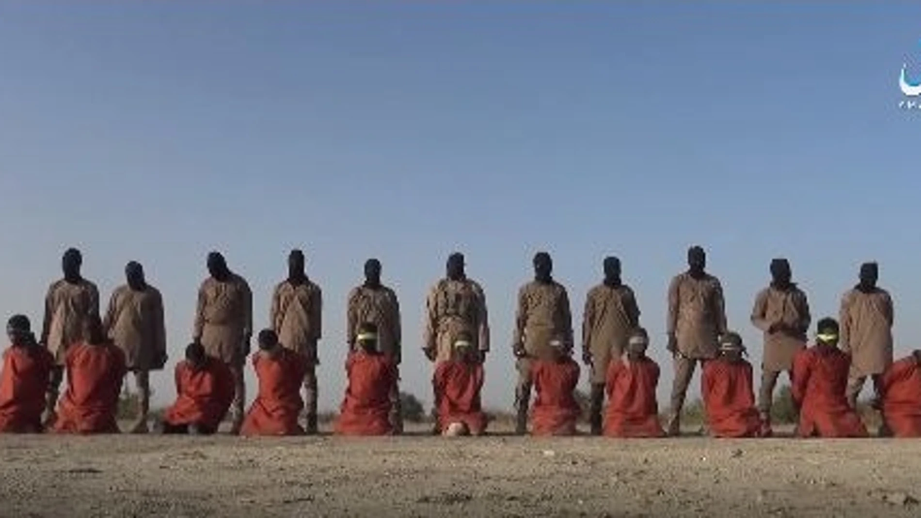 Captura del vídeo del degollamiento de 11 cristianos