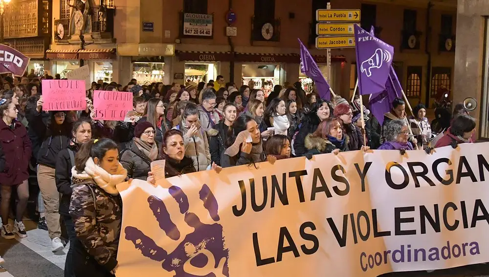Manifestación contra la violencia machista en Valladolid