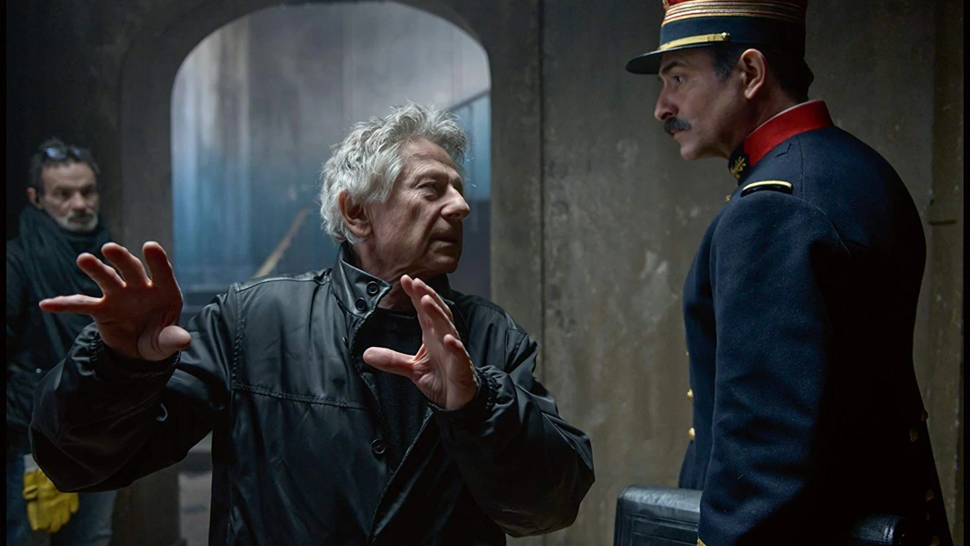 Roman Polansky durante el rodaje junto al actor Jean Dujardin, que en «El oficial y el espía» interpreta al militar Marie-Georges Picquart