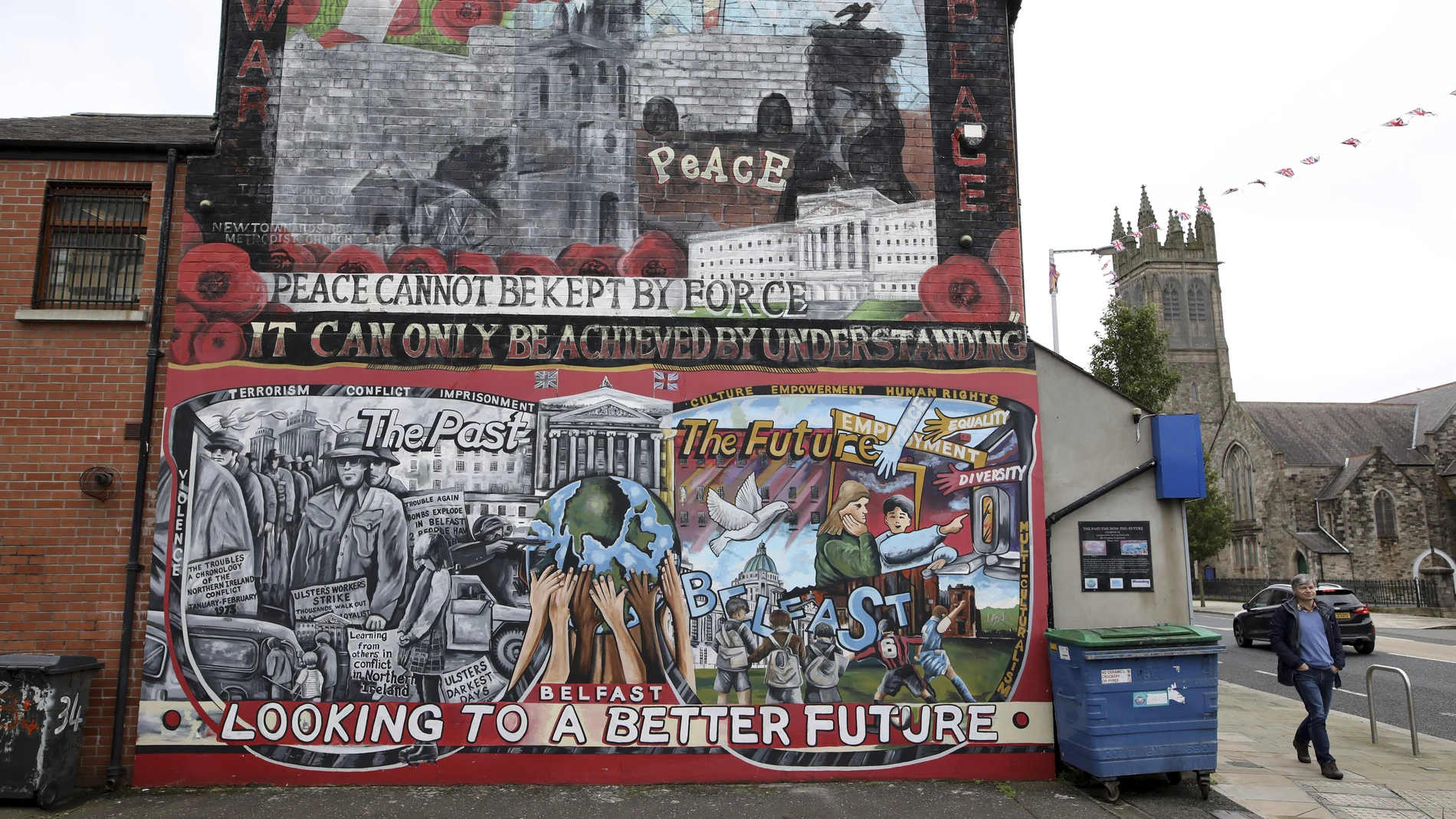 Un mural reivindicativo en una calle de Belfast, en Irlanda del Norte