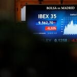 Paneles se la Bolsa de Madrid