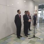 El presidente de la Generalitat, Quim Torra, al visitar junto al conseller de Políticas Digitales y Administración Pública, Jordi Puigneró, la Agencia de Ciberseguridad de Catalunya, el 3 de enero de 2020.EUROPA PRESS03/01/2020
