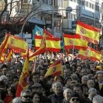 Concentración en Plaza Colón de Madrid contra el acuerdo de investidura de Pedro Sánchez